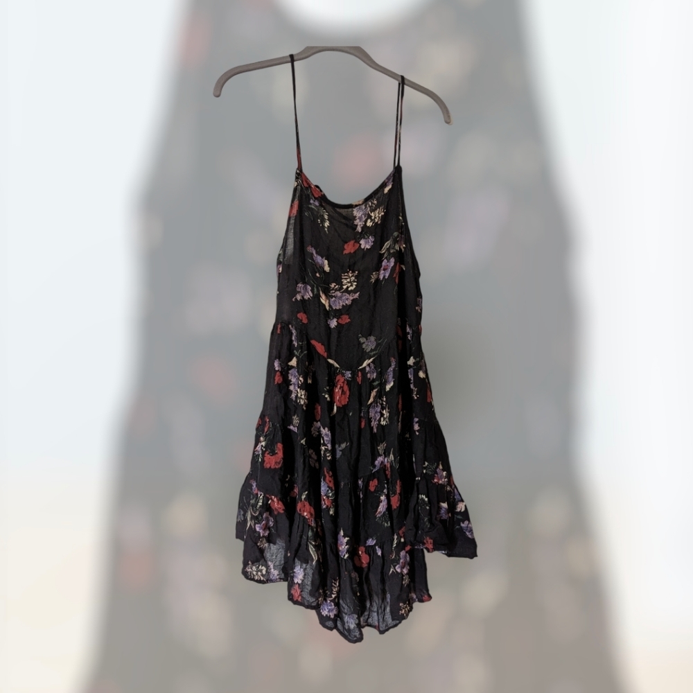 Circles of Flowers Printed Slip Dress